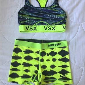 Nike pro spandex shorts & VS sports bra